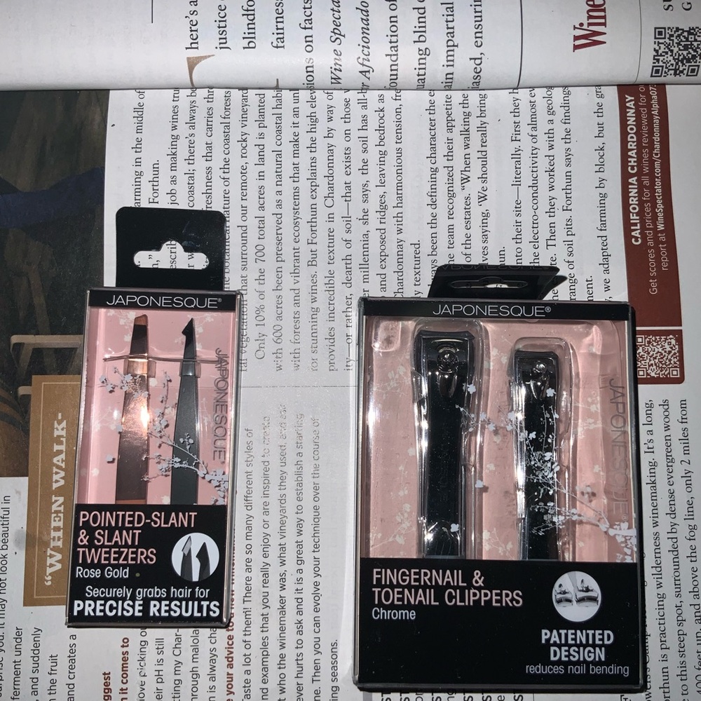 Nail clippers and tweezers